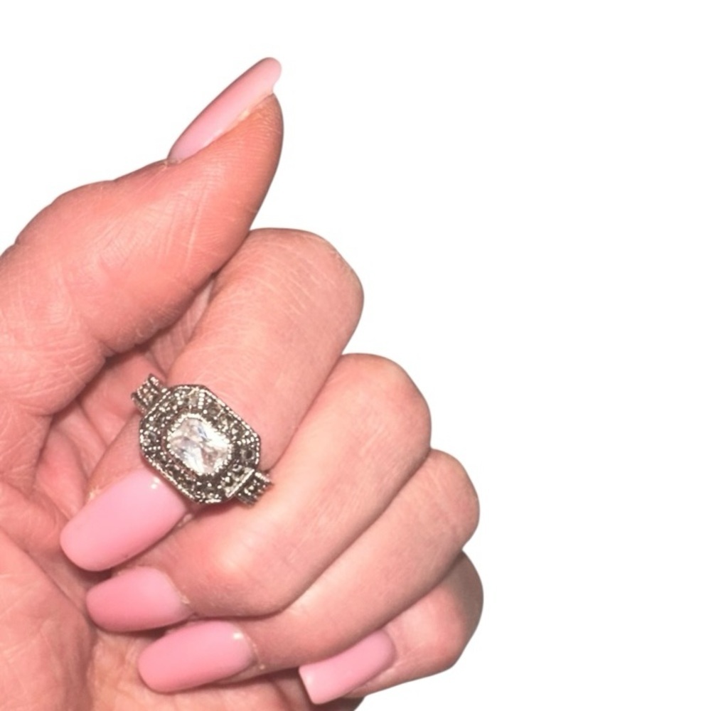Reign Genuine Marcasite and CZ Ring Women's Ring Size 6 - Picture 4 of 14
